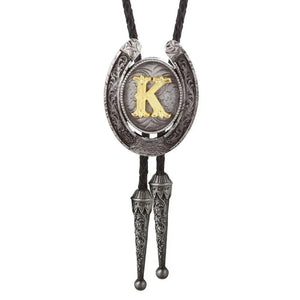 Bolo tie med bokstavsemblem A–Z Silver K