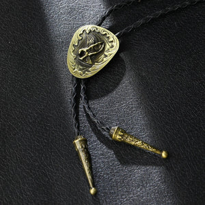 Bolo tie med flygande örn i antikmetall Antikguld