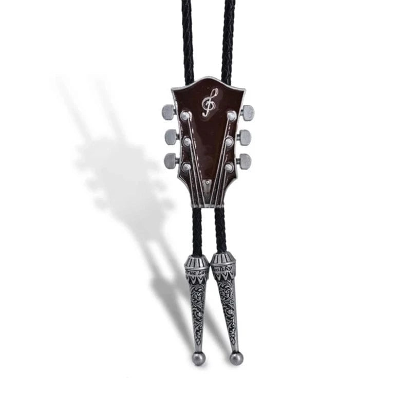 Bolo tie med gitarrhänge i emalj
