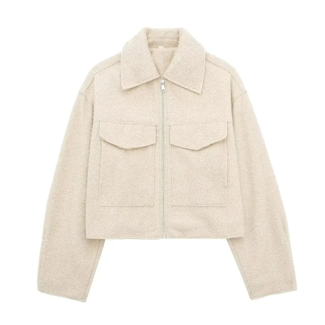 Boucle jacka dam Beige / XS