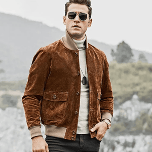 Brun mocka bomber jacka herr Brun / XS