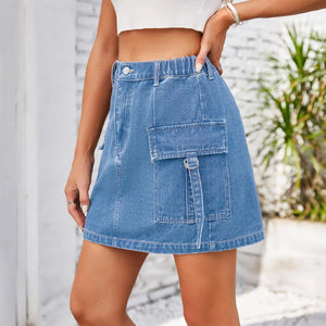 Cargo-kjol i denim