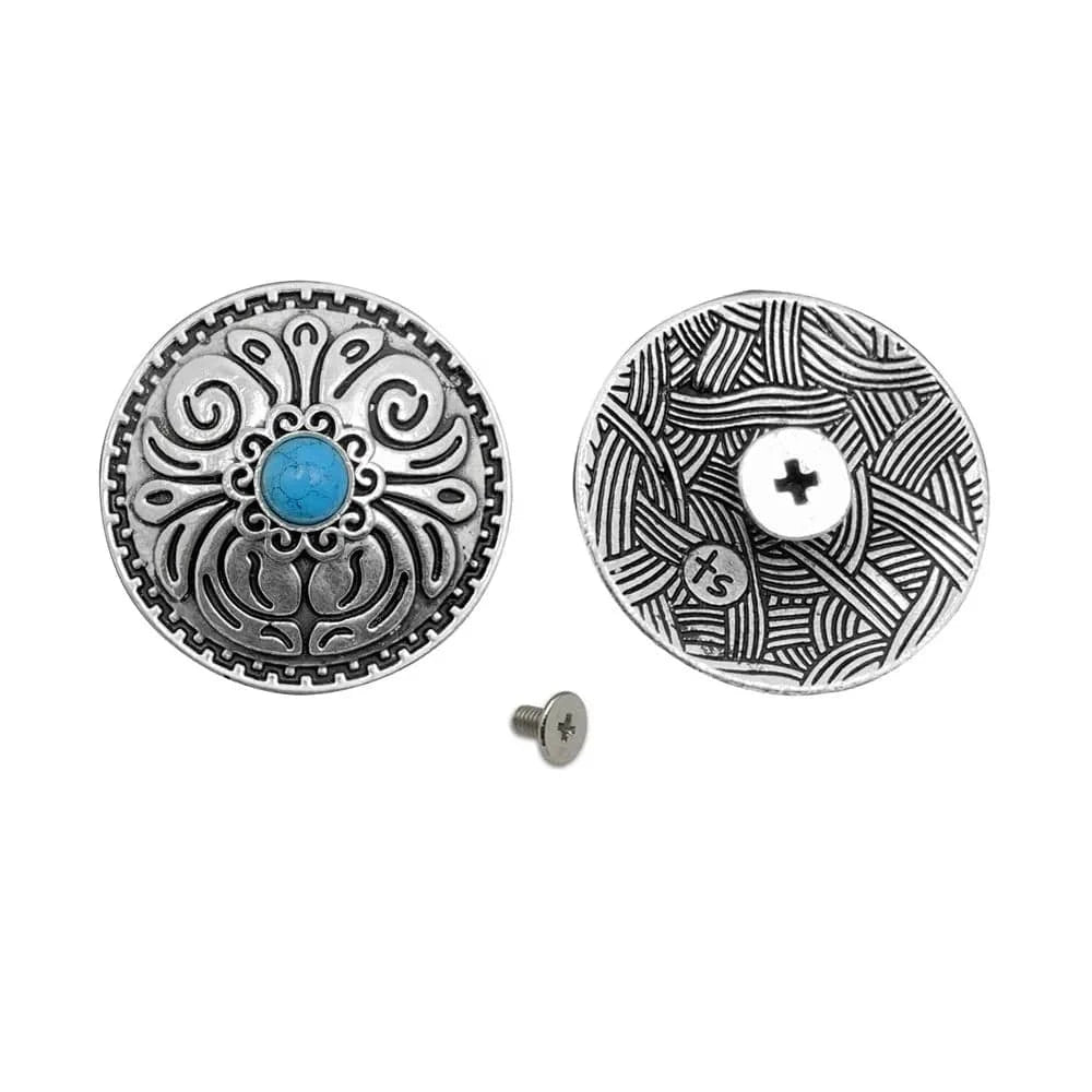 Concho Antiksilver med Blommönster