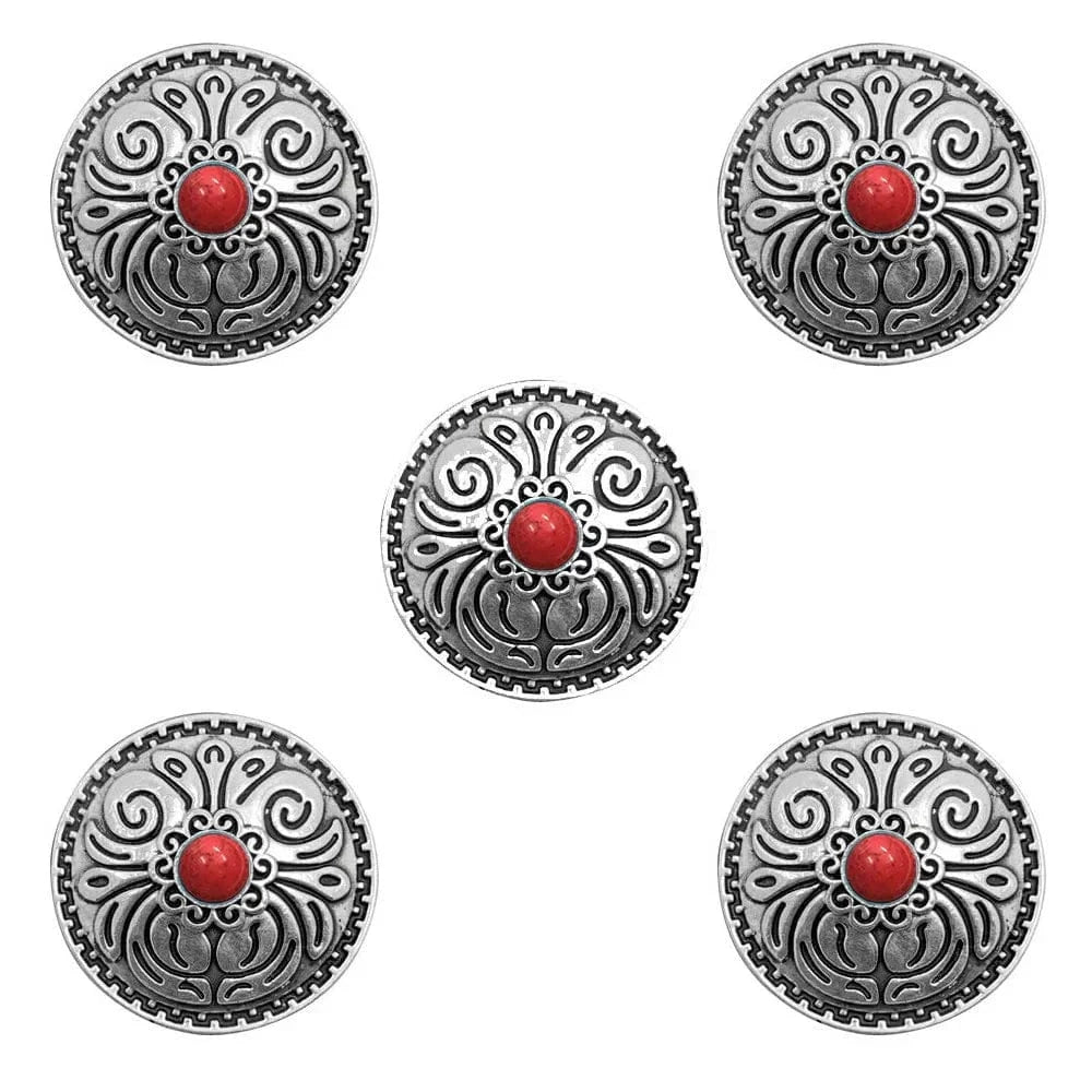 Concho Antiksilver med Blommönster