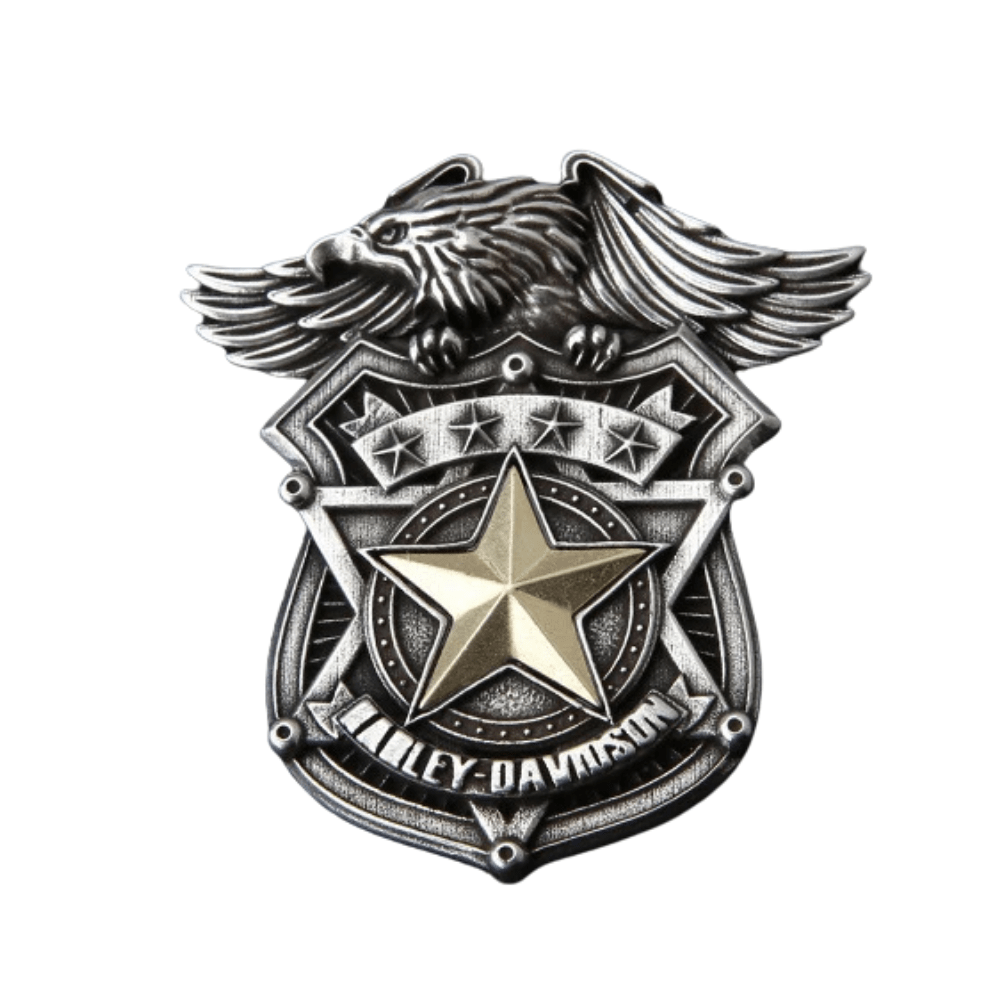 Concho i 3D-metall med Örn och Skölddekor