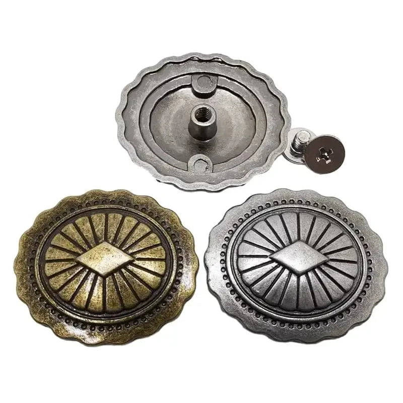 Concho i Antikmetall med Diamantmönster