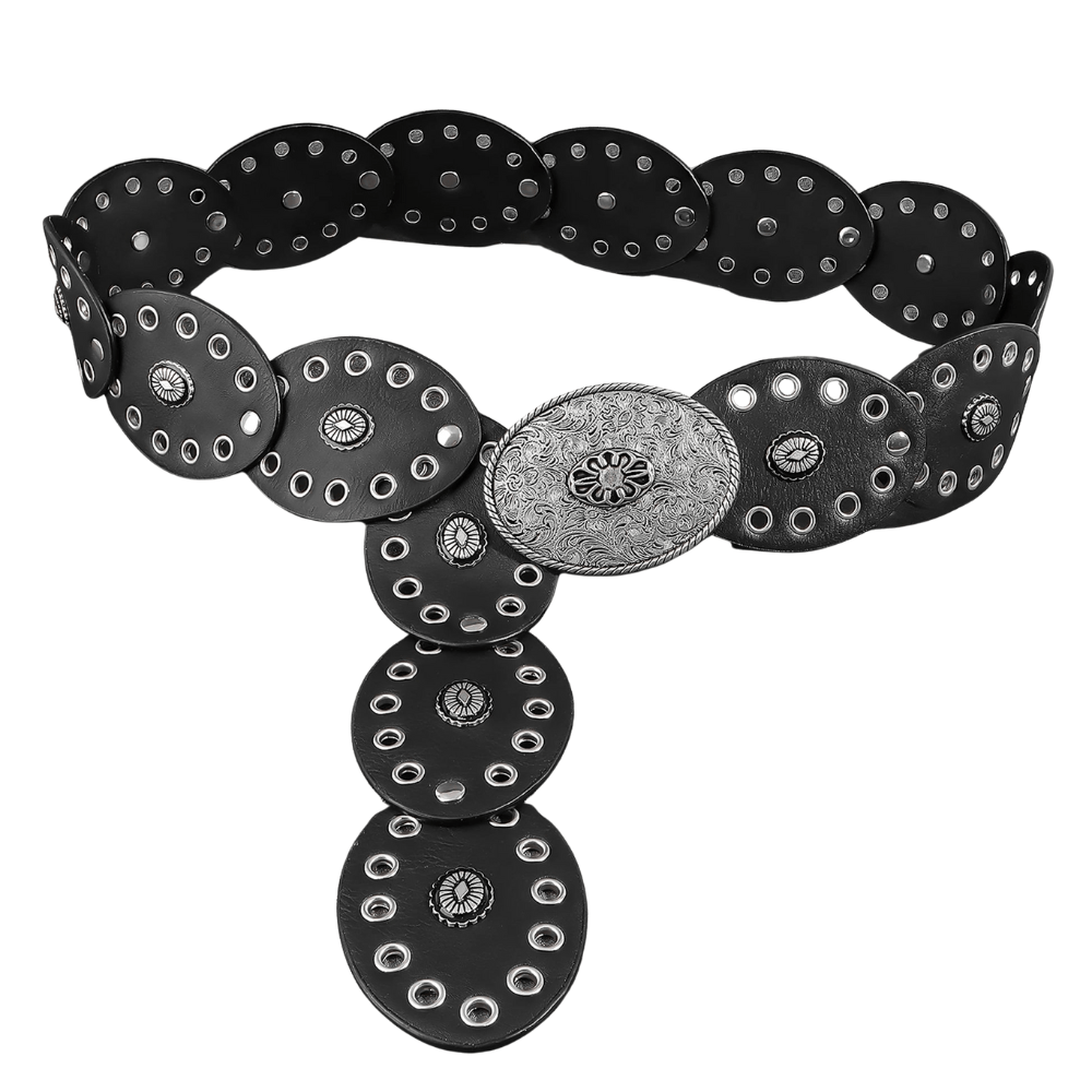 Conchobälte med stora metallconcho