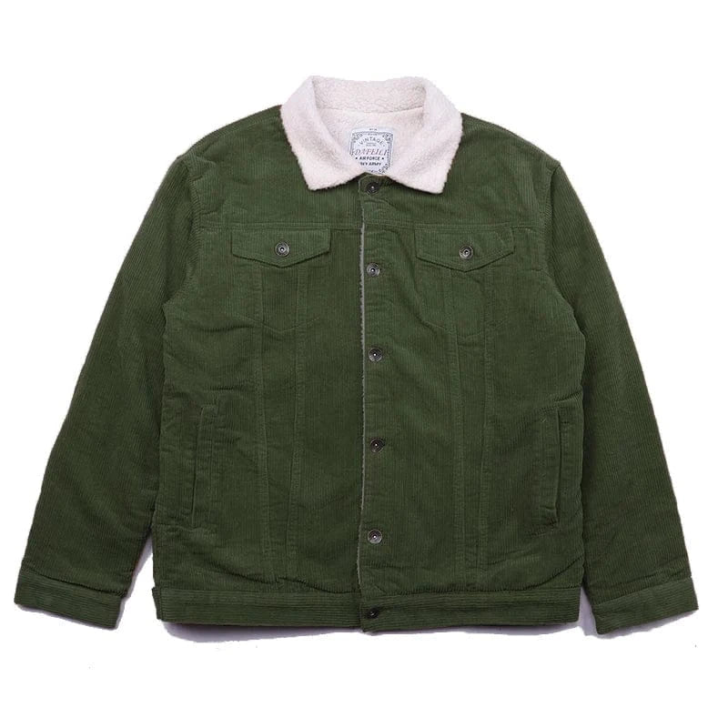 Corduroy jacka herr Grön / S