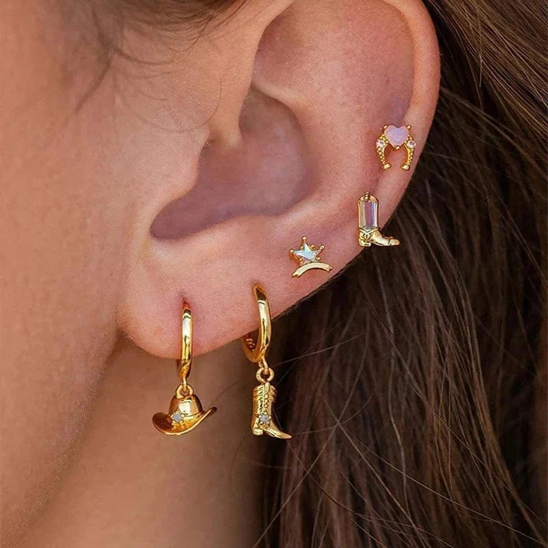 Cowboy örhängen set