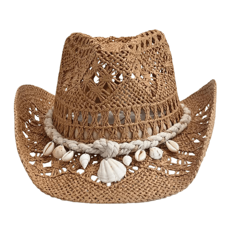 Cowboy stråhatt med Snäckor