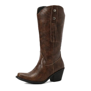 Fransboots i Westernstil för Dam Brun / 35