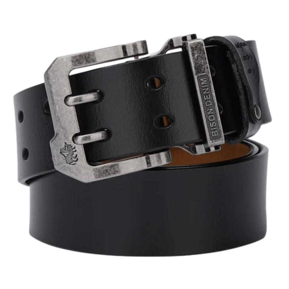 Cowboybälte i Äkta Läder med Retro Spänne