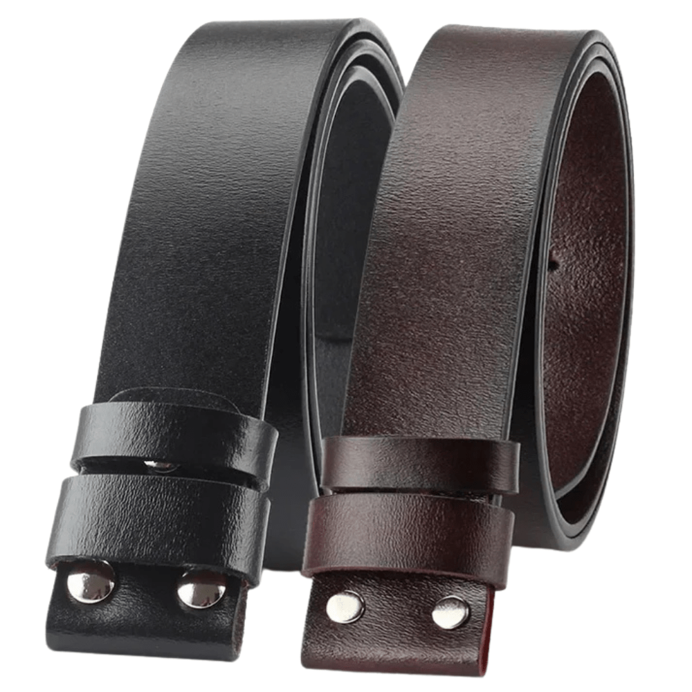 Cowboybälte i Äkta Läder utan Spänne