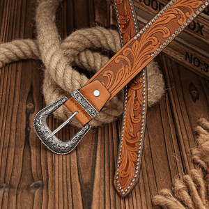 Cowboybälte med Antiksilver Spänne