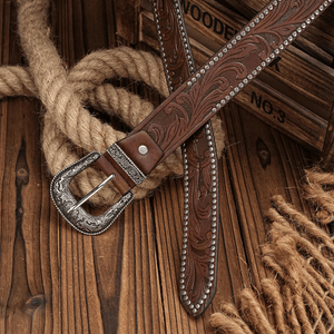 Cowboybälte med Antiksilver Spänne
