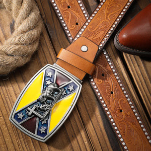 Cowboybälte med färgstarkt spänne