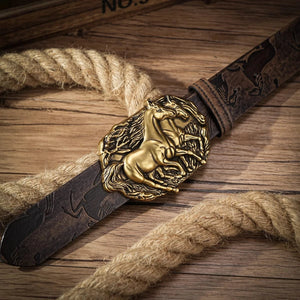 Cowboybälte med hästspänne