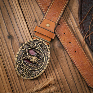 Cowboybälte med hjortspänne