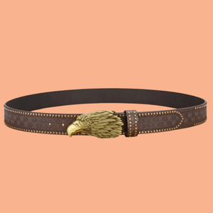 Cowboybälte med Örnbuckles i Guld