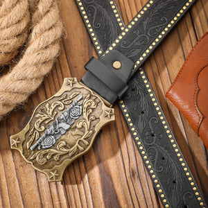 Cowboybälte med pistolmotiv
