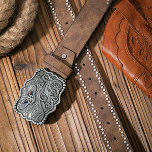 Cowboybälte med vintage spänne