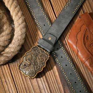 Cowboybälte med vintage spänne