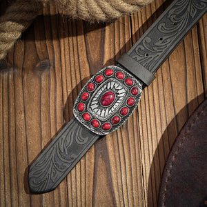 Cowboybälte stenprytt spänne