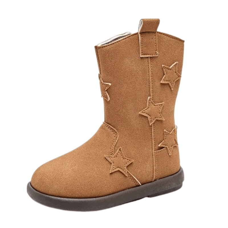 Cowboyboots barn med äkta läder och stjärndetaljer
