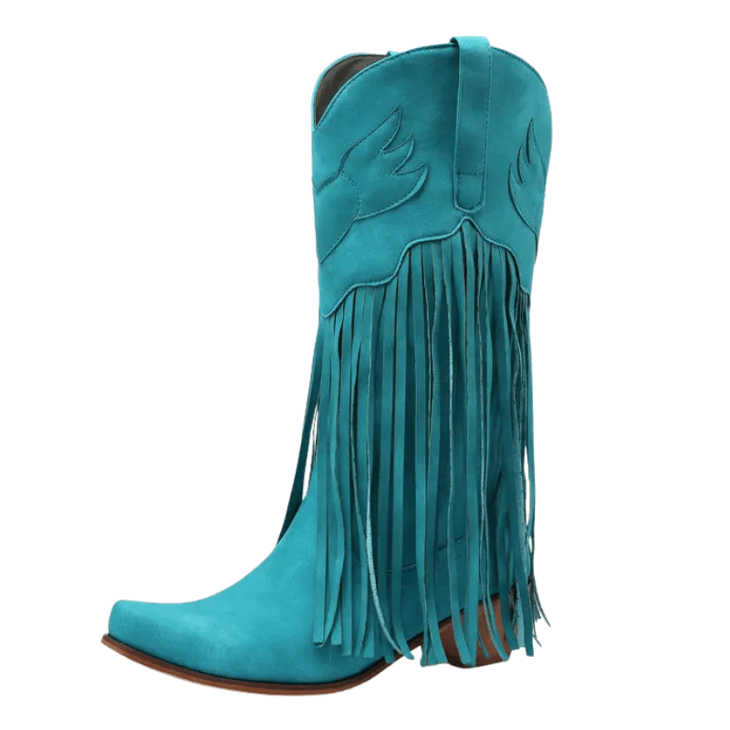 Cowboyboots med fransar och retrolook