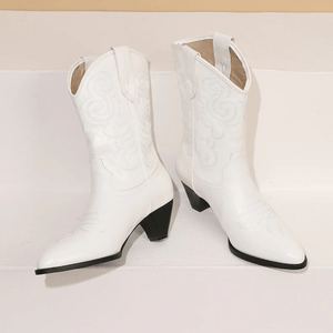 Cowboyboots med klassisk broderad westernlook