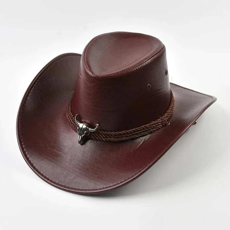 Cowboyhatt Herr med Tjurhuvud