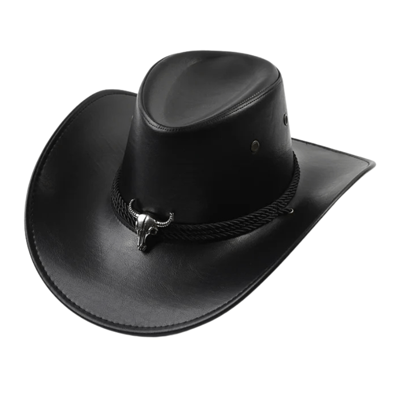 Cowboyhatt Herr med Tjurhuvud