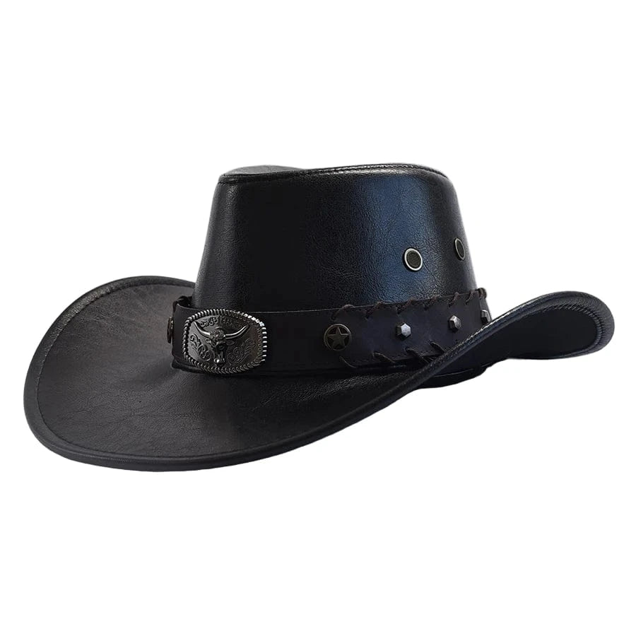 Cowboyhatt i Läderlook för Damer och Herrar