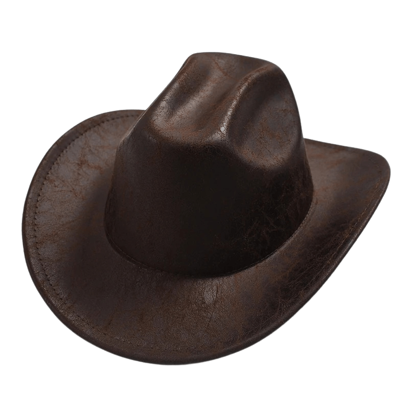 Cowboyhatt i vintageimitation av läder