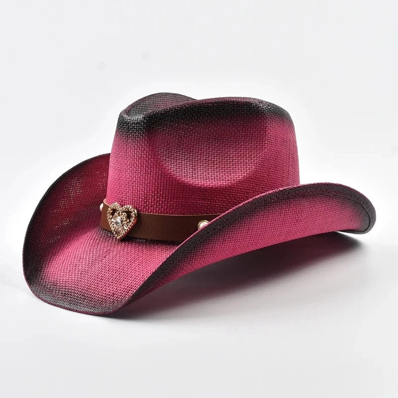 Cowboyhatt med Hjärtdekor