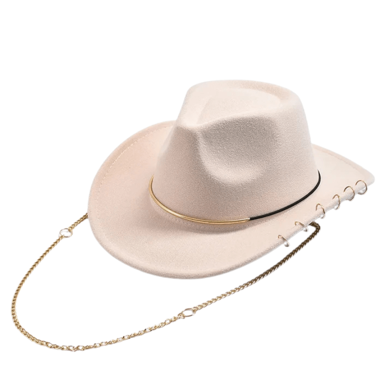 Cowboyhatt med Metallkedja