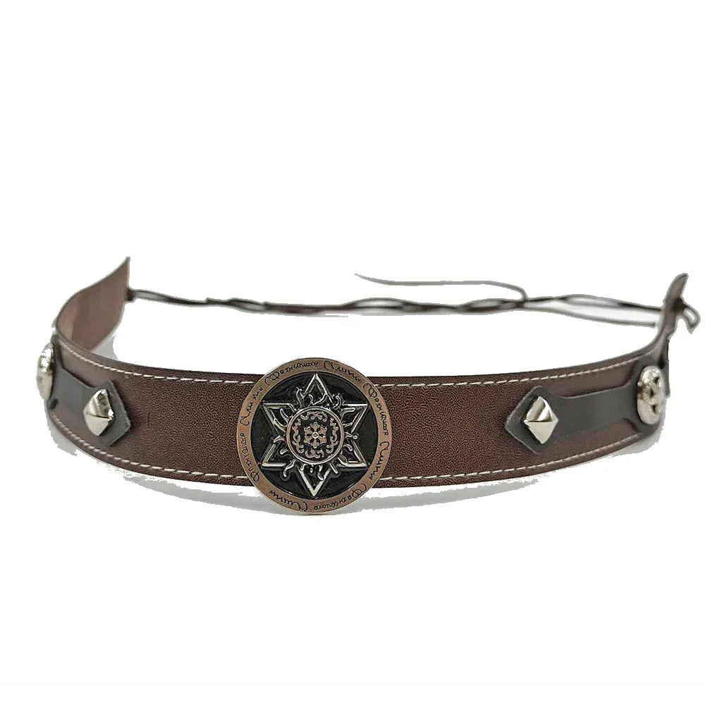 Cowboyhattband med rund metallmedaljong