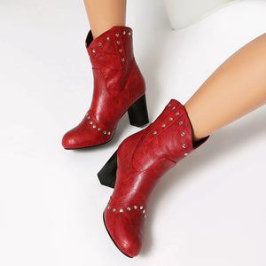 Cowgirl-Ankelboots med Nitar