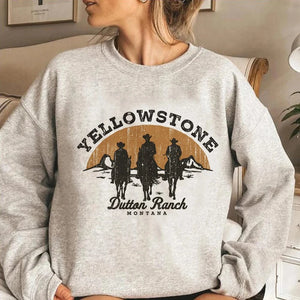 Cowgirl Hoodie i Fleece Cowboys Silhouettes / XS