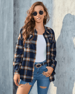 Cowgirl rutig flanellskjorta