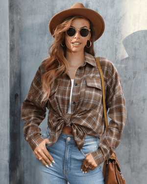 Cowgirl rutig flanellskjorta