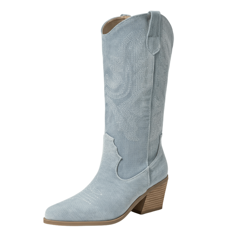 Denim cowboyboots dam