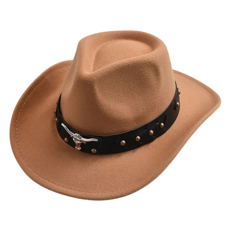 Elegant cowboyhatt i filt Kamel / One Size
