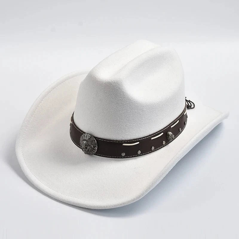 Filthatt Cowboy med Läderbälte