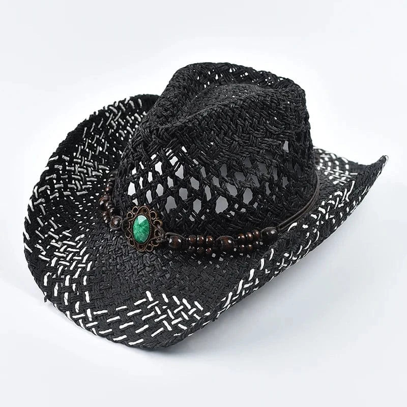 Flätad boho cowboyhatt