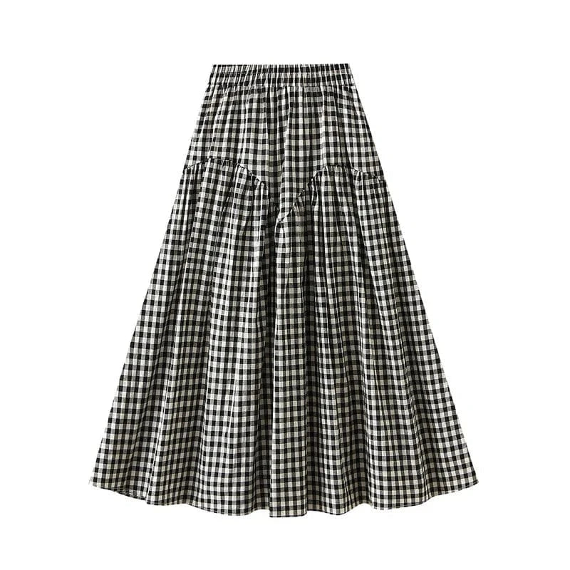 Gingham kjol