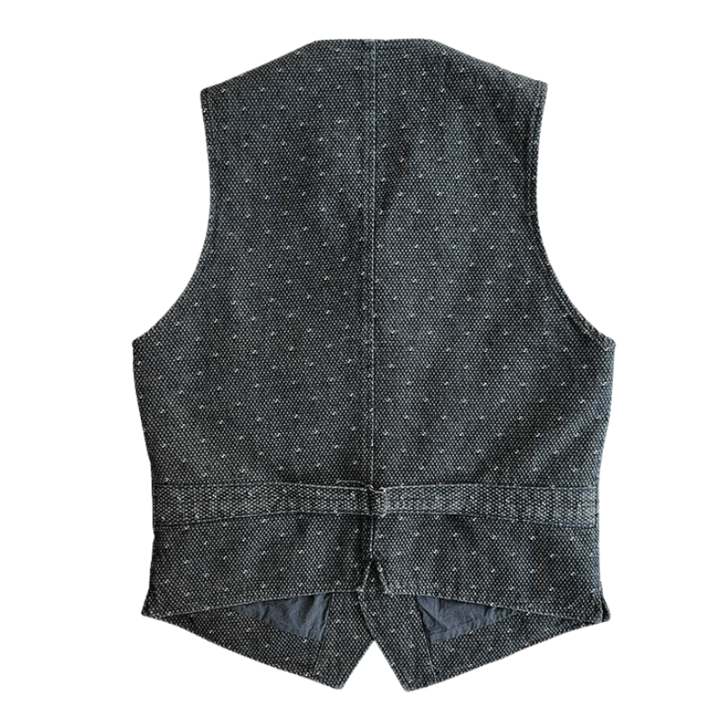 Grå western tweedväst herr