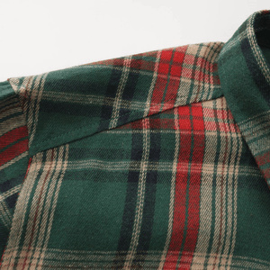 Grön rutig flanellskjorta herr