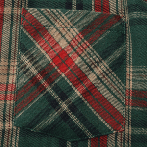 Grön rutig flanellskjorta herr