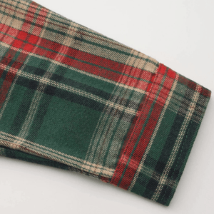 Grön rutig flanellskjorta herr